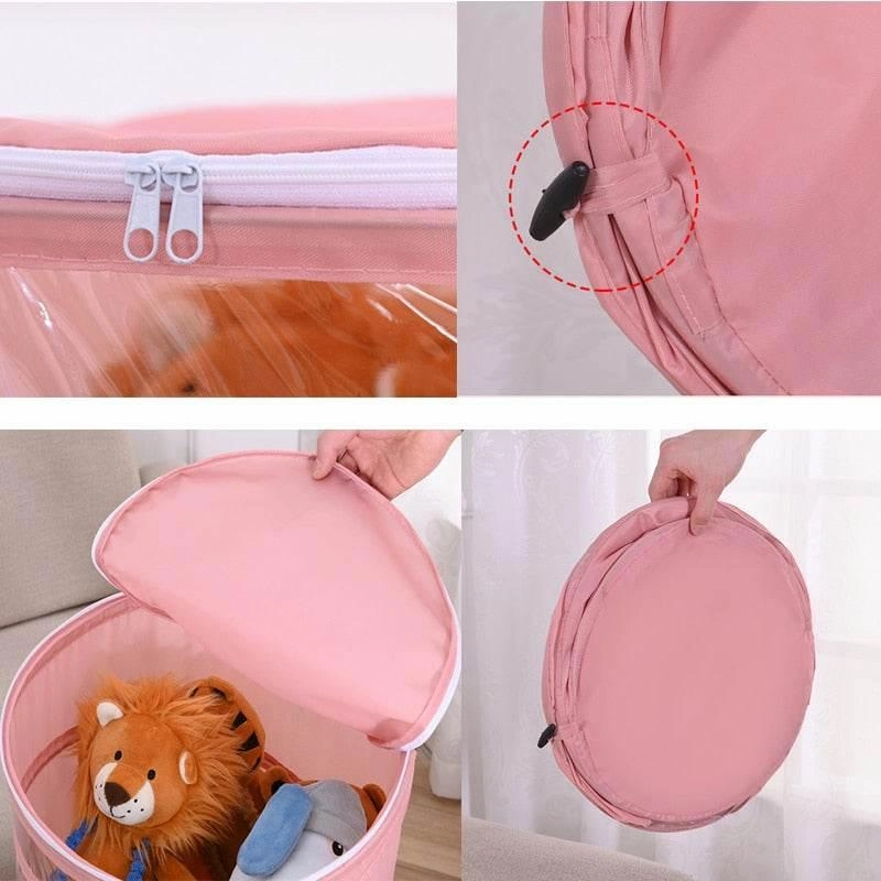 Kids Toy Storage Bucket - Fluffy Friend Organizer