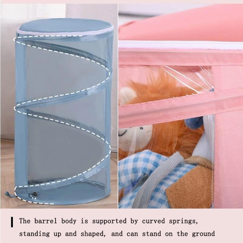 Kids Toy Storage Bucket - Fluffy Friend Organizer