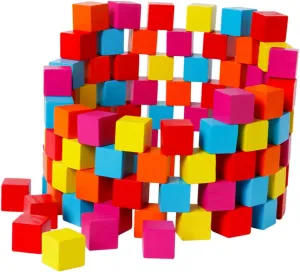 Kisangel 100pcs Colorful Building Blocks for Boy Girl Early Education Teaching Aid Develop Spatial Imagination Shape Recognition Plaything for Creative Learning