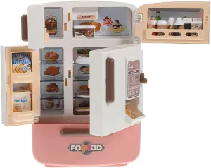 Kisangel Dollhouse Mini Fridge Toy Set of Miniature Foods Fridge for Boys and Girls Pretend Play