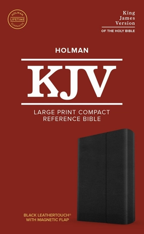 KJV Large Print Compact Reference Bible (Black, LeatherTouch with Magnetic Flap)