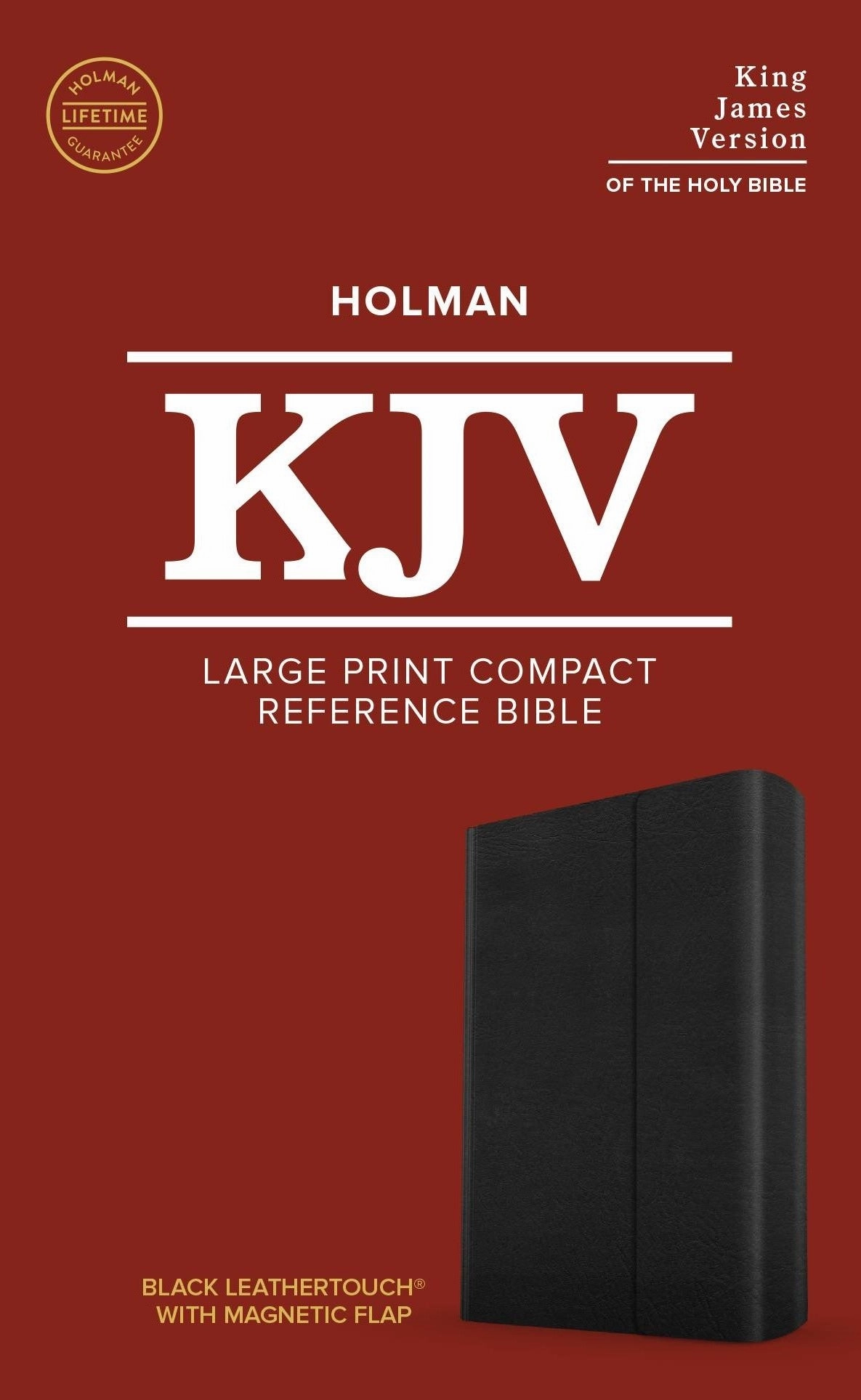 KJV Large Print Compact Reference Bible (Black, LeatherTouch with Magnetic Flap)