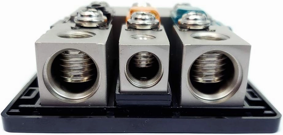 KnuKonceptz Bassik High Current 3 Way 0 Gauge Fuse Distribution Block - 200 Amp