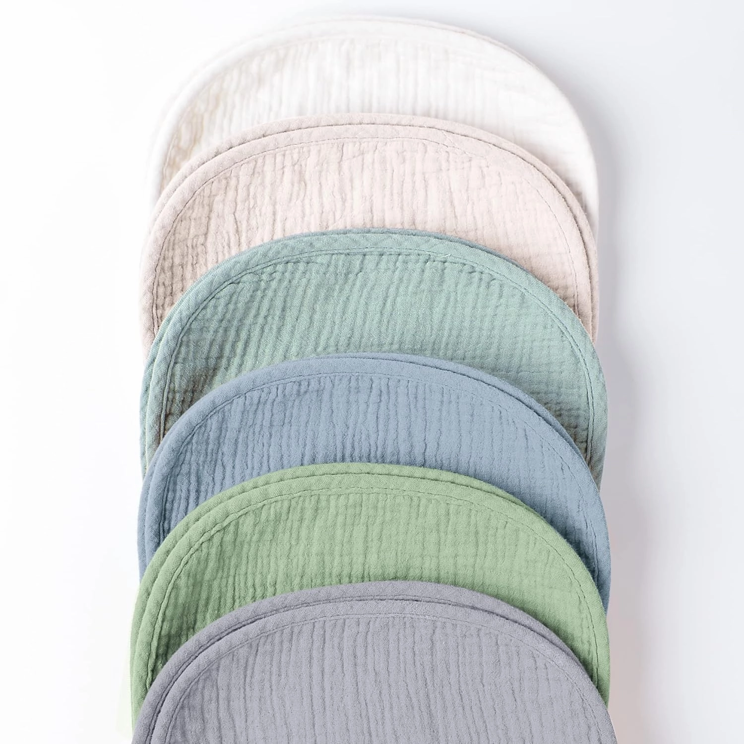 Konssy Muslin Baby Burp Cloths Sets for Unisex- 6 Pack Large 100% Cotton Burping Clothes for Newborn, Baby Girls and Boys
