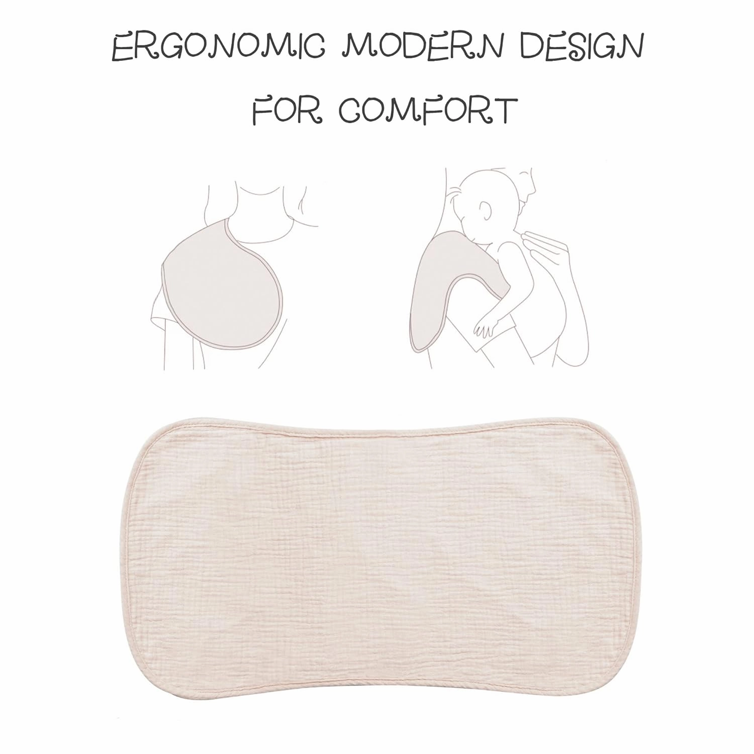 Konssy Muslin Baby Burp Cloths Sets for Unisex- 6 Pack Large 100% Cotton Burping Clothes for Newborn, Baby Girls and Boys