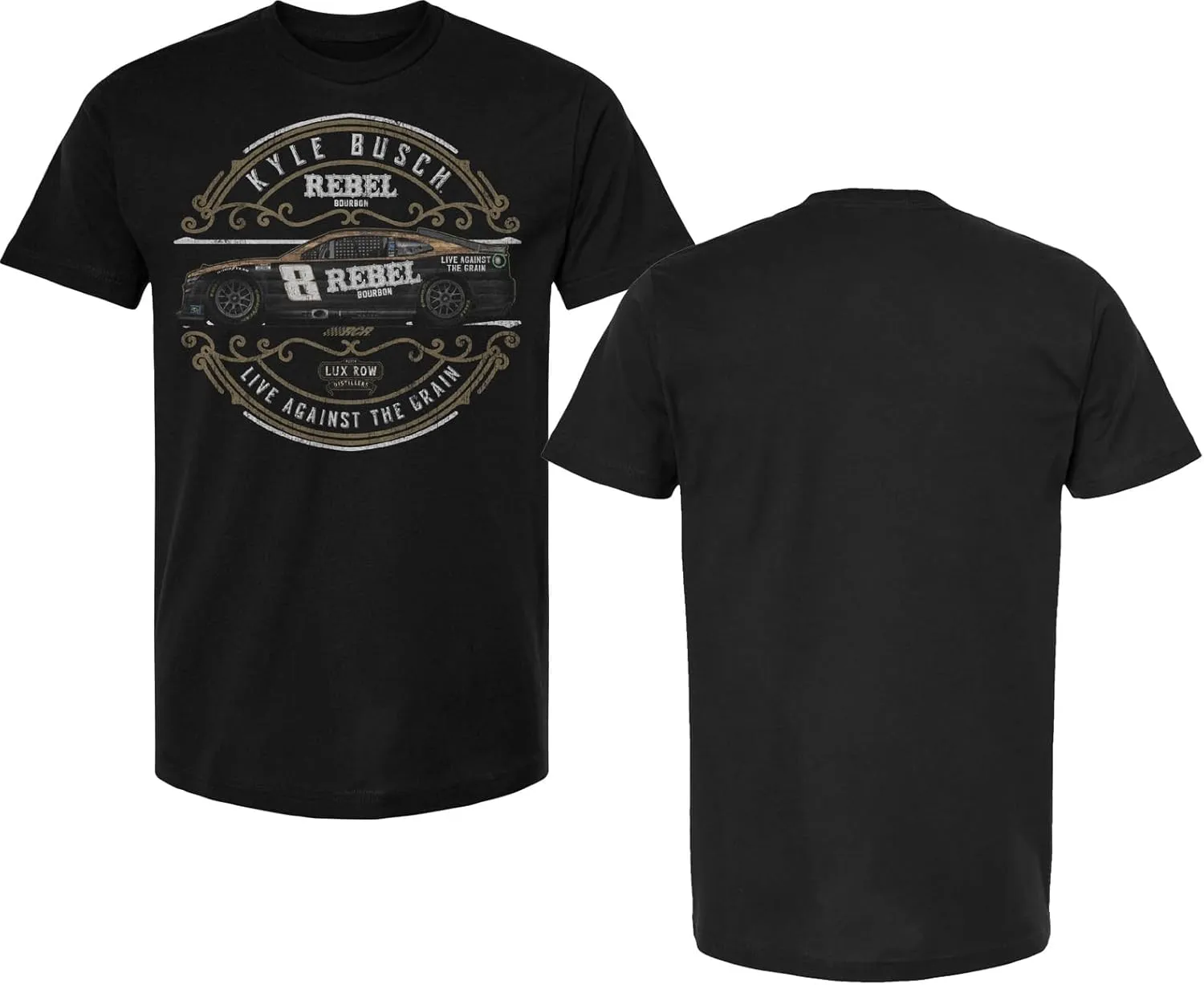 Kyle Busch #8 NASCAR 2025 Car Scroll Black T-Shirt