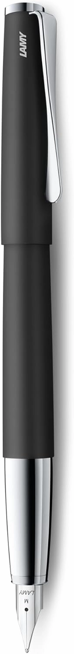 Lamy Black Studio Fountain Pen with Fine Nib and Blue Ink (L67F)