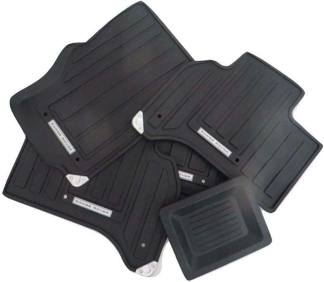 LAND ROVER GENUINE PREMIUM RUBBER MAT SET COMPATIBLE with LAND ROVER RANGE ROVER L405 2013-2017 for LEFT HAND DRIVE, STANDARD WHEEL BASE MODELS ONLY, PART # VPLGS0150