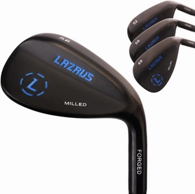 LAZRUS Premium Forged Golf Wedge Set for Men - 52, 56, 60 Degree Wedges   Milled Face for More Spin - Great Golf Gift