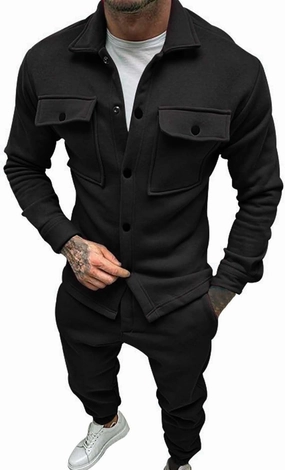 LCMTWX Hoodies Tracksuit Sweatsuits for Men Color Sweater Pants Sports Suit Solid Jogging Activewear Black Mens Hoodie