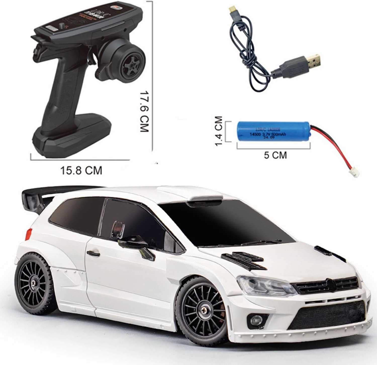 LDRC 1:28 4x4 4WD Plastic RC Off-Road Vehicles Drift Car Model LD2801 RTR Remote Control Car High Speed Race Car Model Hobby Model for Collection Boys Gift(White)