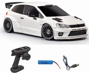 LDRC 1:28 4x4 4WD Plastic RC Off-Road Vehicles Drift Car Model LD2801 RTR Remote Control Car High Speed Race Car Model Hobby Model for Collection Boys Gift(White)