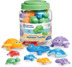 Learning Resources Number Turtles Set - 15 Pieces, Ages 18  months Fine Motor Toys for Toddlers, Counting Toys for Toddlers, Color & Sorting Toy, Turtle Toys for Kids