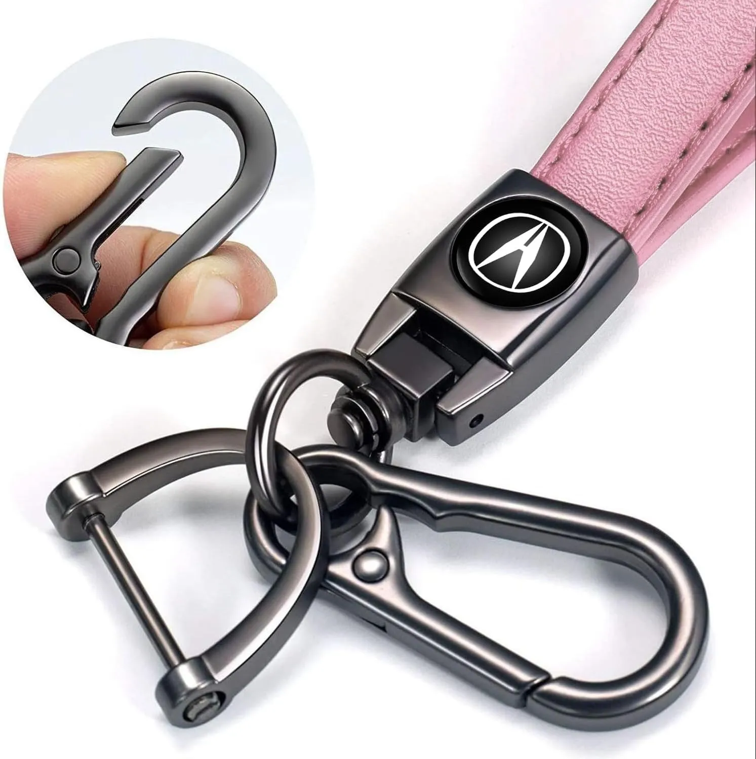 Leather keychains suitable for Acura series keychain,car brand keychains, and car accessories