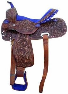 Leather Barrel Racing Western Horse Saddle Handmade Premium Horseback Comfort Riding Trail Equestrian Tooled Carved Horse Sdadles for Horse Riding Size: 10"-18" inches Seat, MOB265