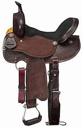 Leather Barrel Racing Western Horse Saddle Handmade Premium Horseback Comfort Riding Trail Equestrian Tooled Carved Horse Sdadles for Horse Riding Size: 10"-18" inches Seat, MOB307