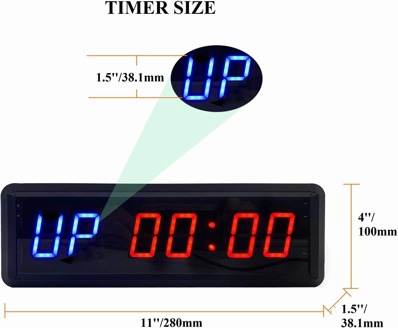LED Interval Timer Count Down/Up Clock Stopwatch with Remote for Home Gym Fitness