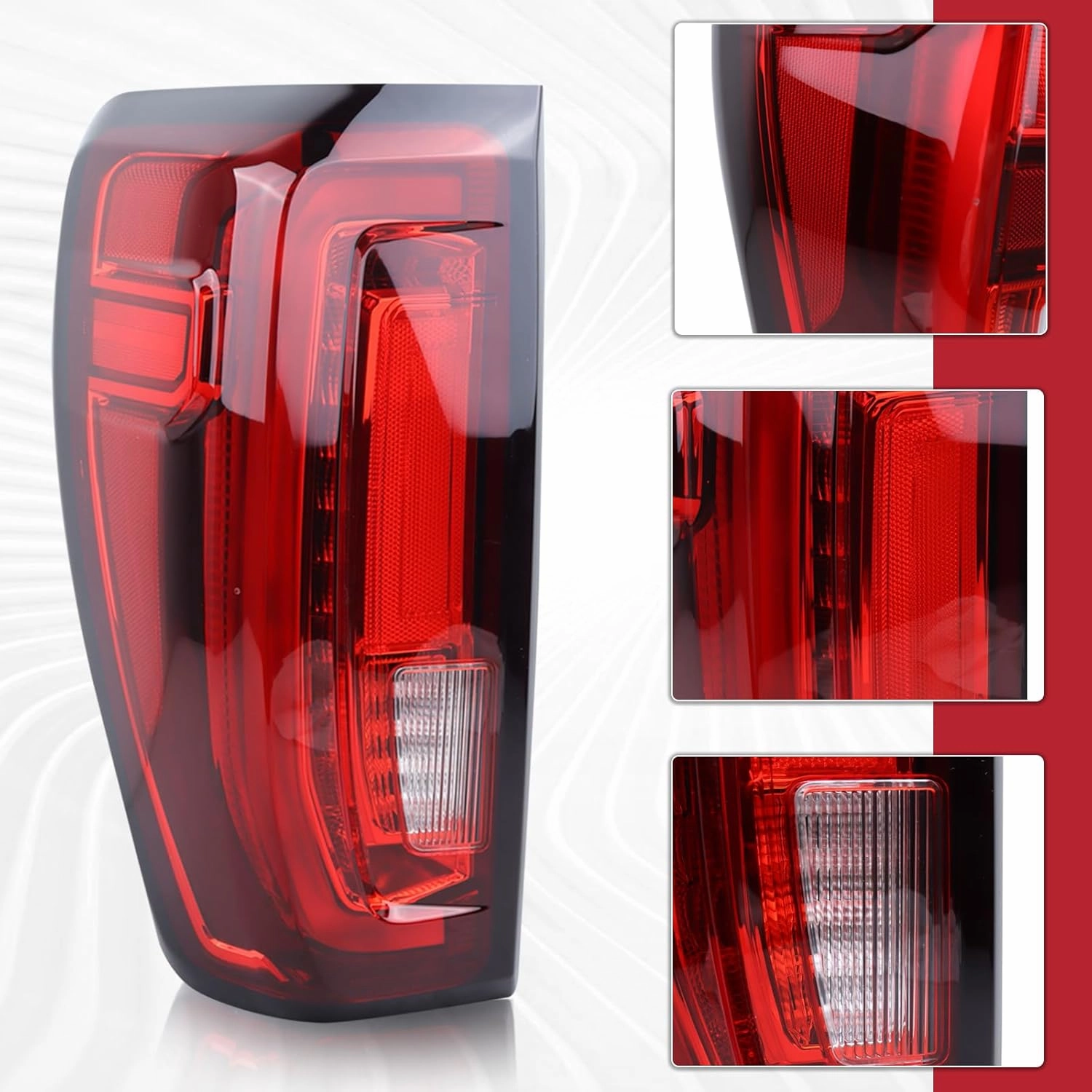 LED Type Tail Light Rear Lamp Assembly Compatible with 2019-2023 GMC Sierra 1500/2500 HD/3500 HD(w/Factory LED Tail Light Models Only) Left Driver Side 84565921 GM2800310