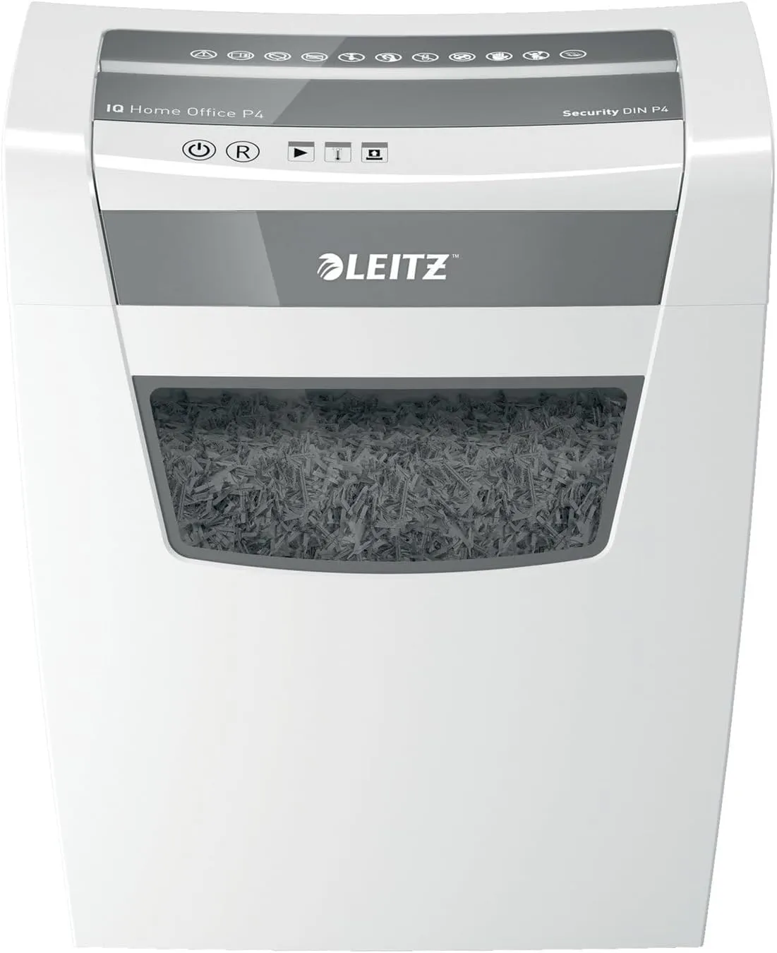 Leitz IQ Paper Shredder, 10 Sheet, Cross Cut, 6 Gallon Bin, P4 Security, Anti-Jam, Home Office (170003)