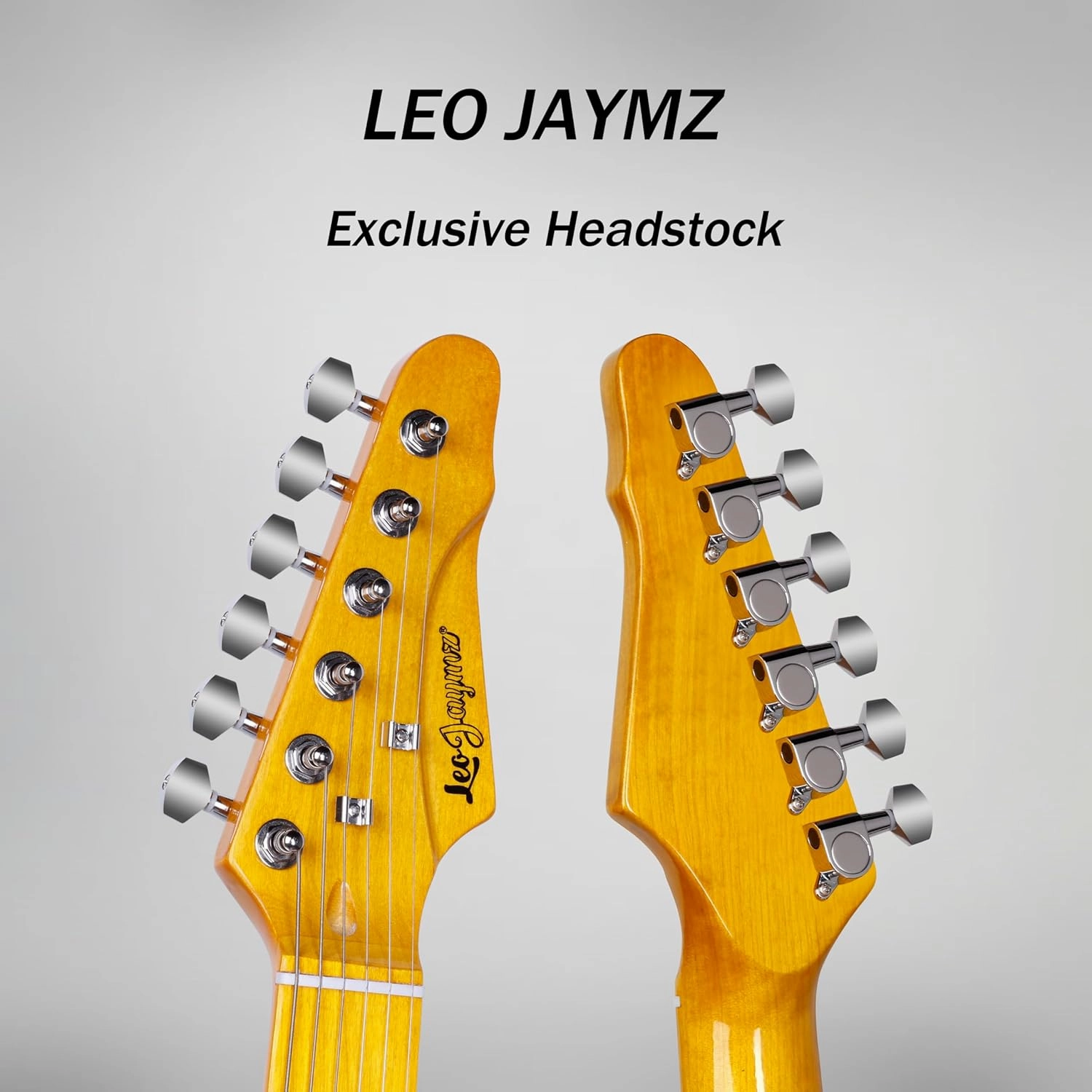 Leo Jaymz TL Style Electric Guitar with Flame Maple Top - High Gloss Mahogany Body and Hard Maple Neck - High Transparent Acrylic Pickguard (Transparent Blue Burst, Deluxe)
