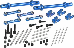 Levigo Aluminum RC Front Rear Anti-roll Bar Set Compatible with LOSI 1/18 Mini LMT 4X4 Brushed Monster Truck RTR-LOS01026, RC Upgrade Parts Anti-Sway Bar Kits, Blue