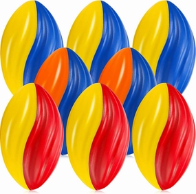 Lewtemi 8 Pcs Mini Footballs for Kids Spiral Soft Foam Footballs Kids Mini Toy Sports Birthday for Indoor and Outdoor Play, Party Favors(Bright Colors)