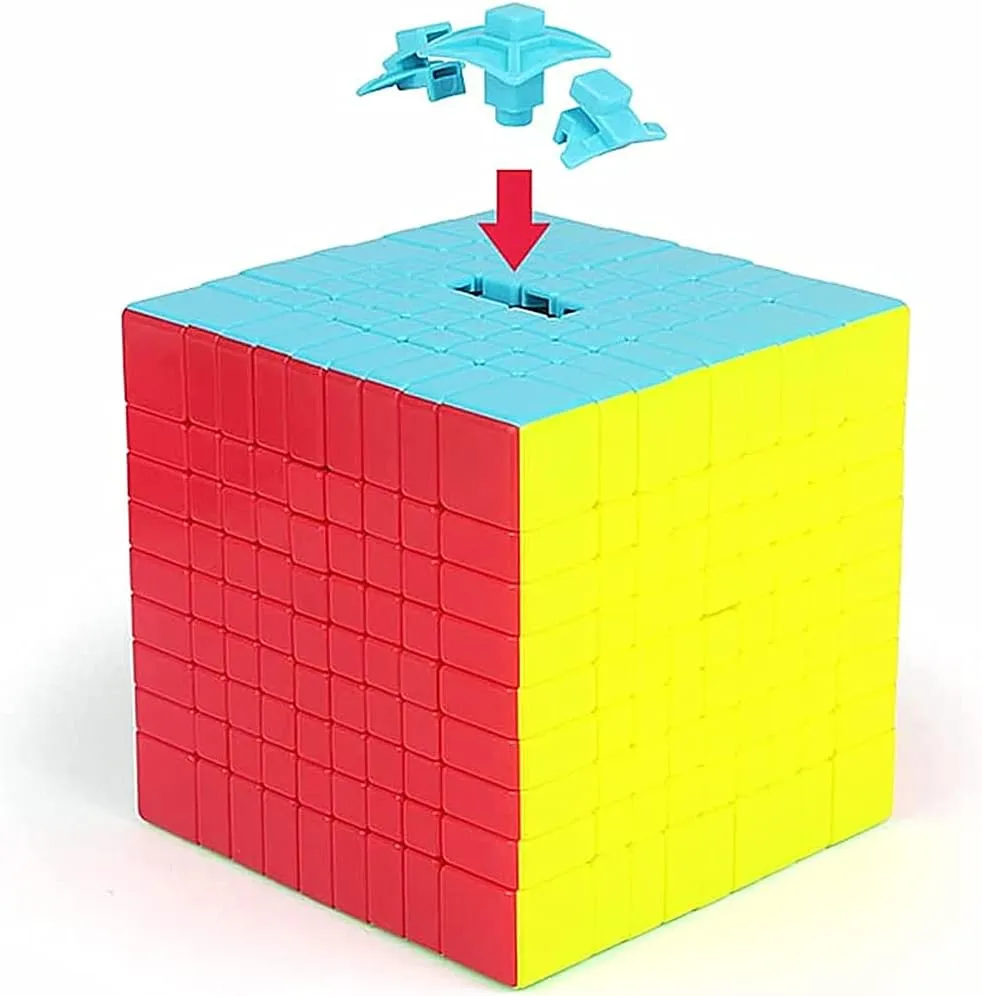 LiangCuber QY Speed Cube 9x9 Stickerless 75MM 9x9x9 Puzzle Cube Magic(2021 Version)