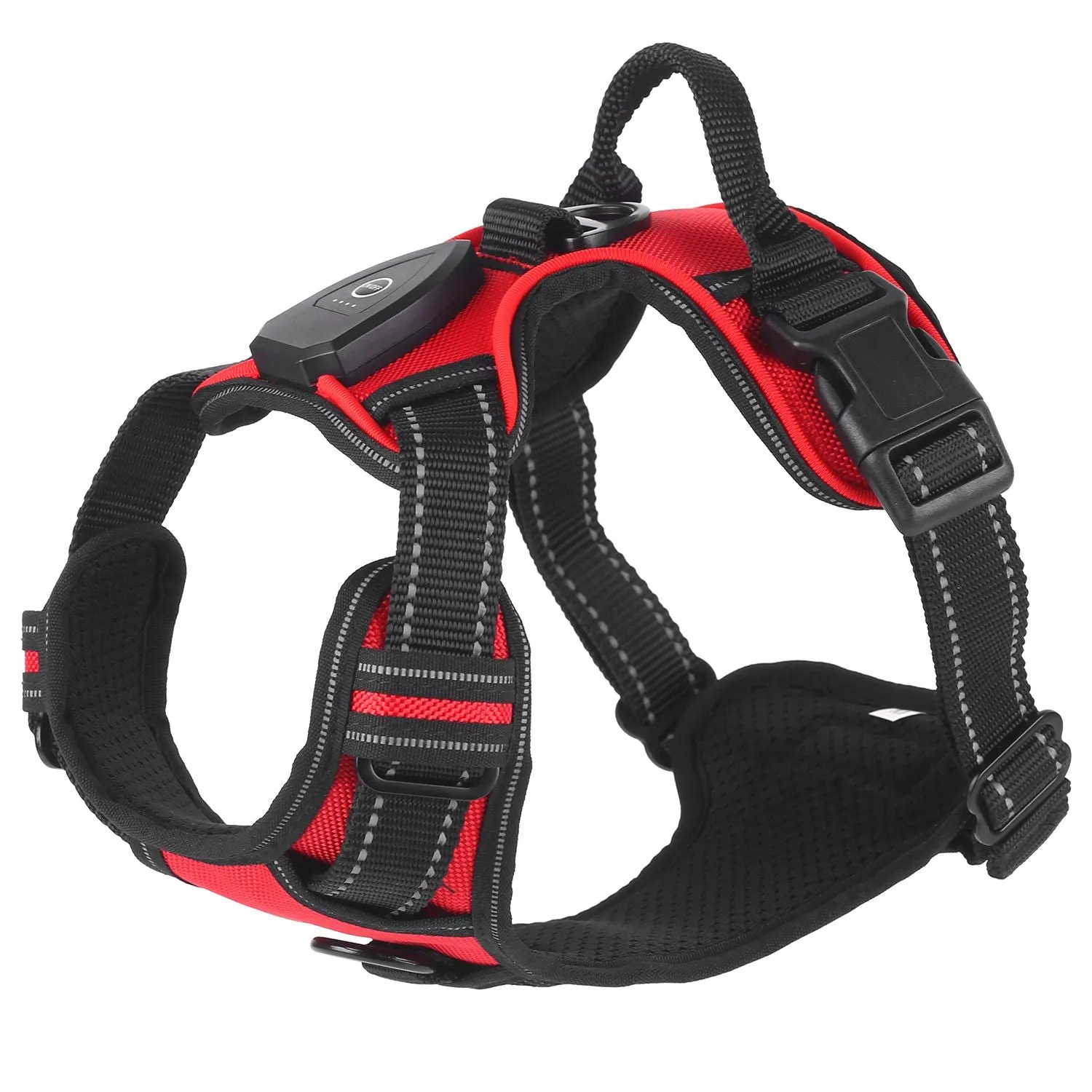 Light Up Dog Harness Rechargeable LED Dog Harness for Small/Medium/Large Dogs