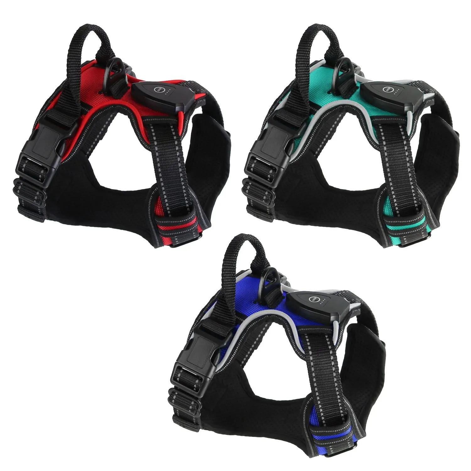 Light Up Dog Harness Rechargeable LED Dog Harness for Small/Medium/Large Dogs