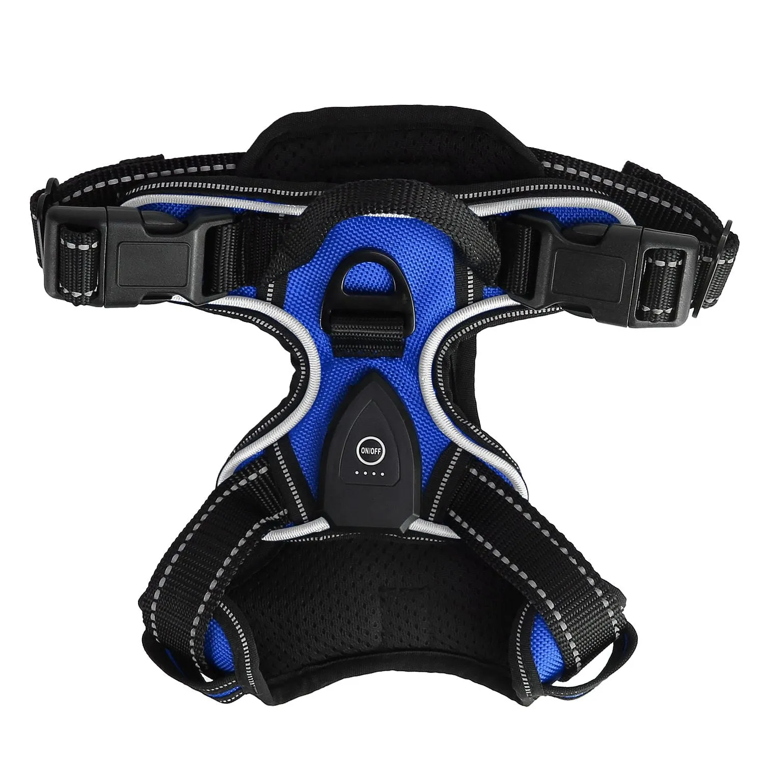 Light Up Dog Harness Rechargeable LED Dog Harness for Small/Medium/Large Dogs