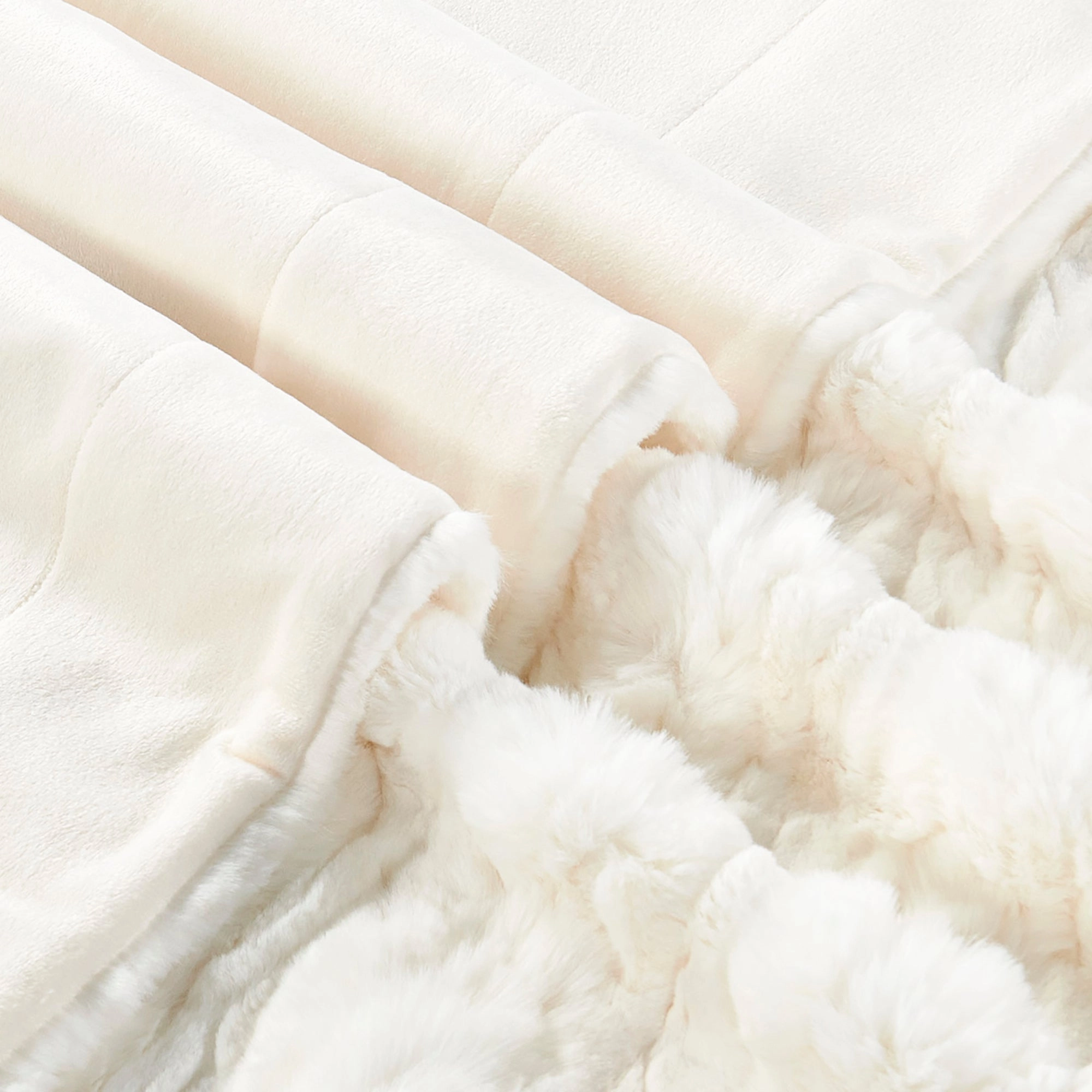 Line Drawing Faux Fur Throw Blanket