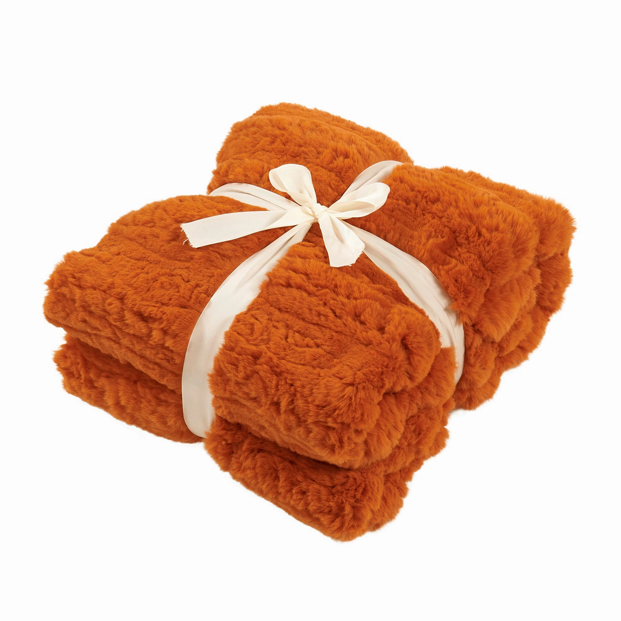 Line Drawing Faux Fur Throw Blanket