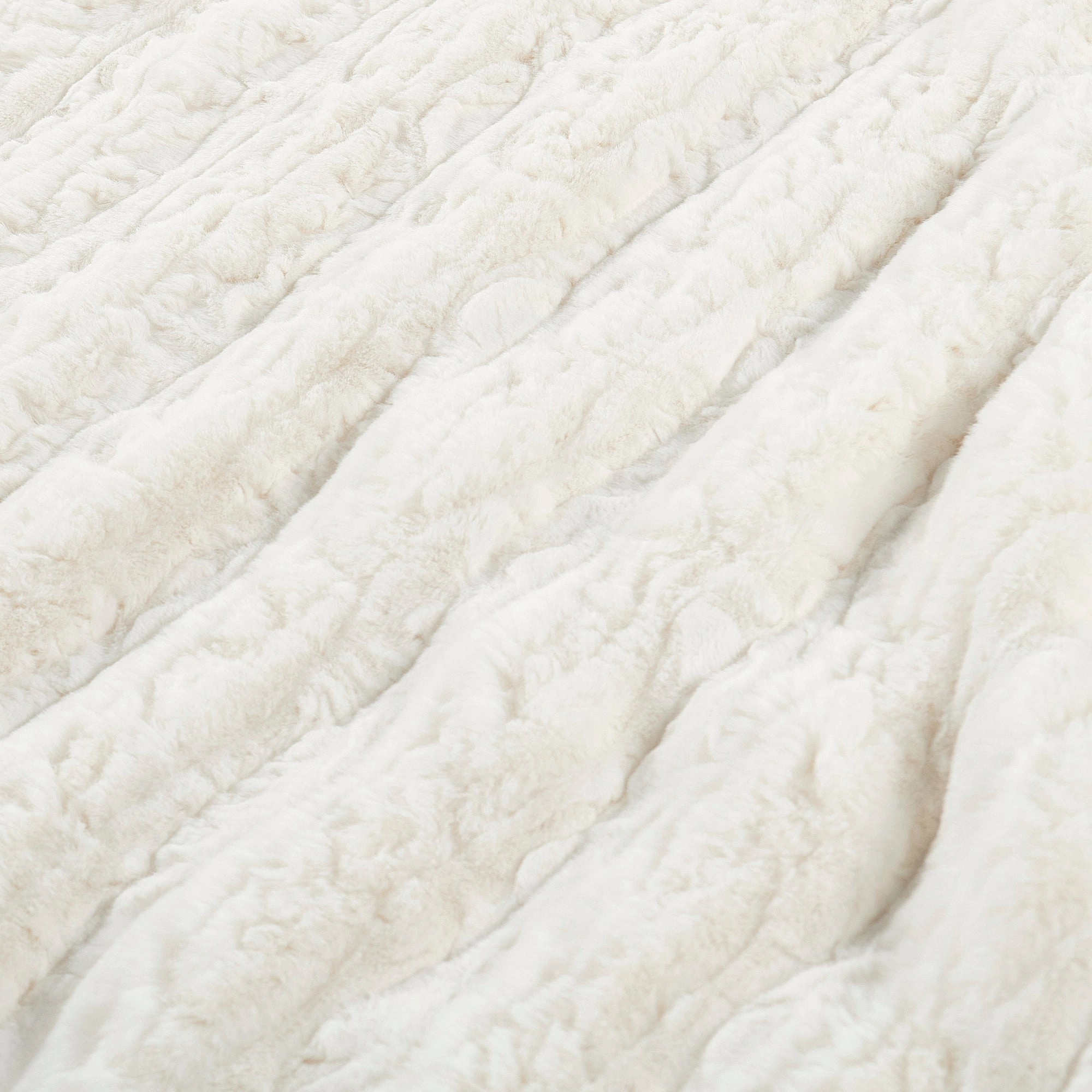 Line Drawing Faux Fur Throw Blanket