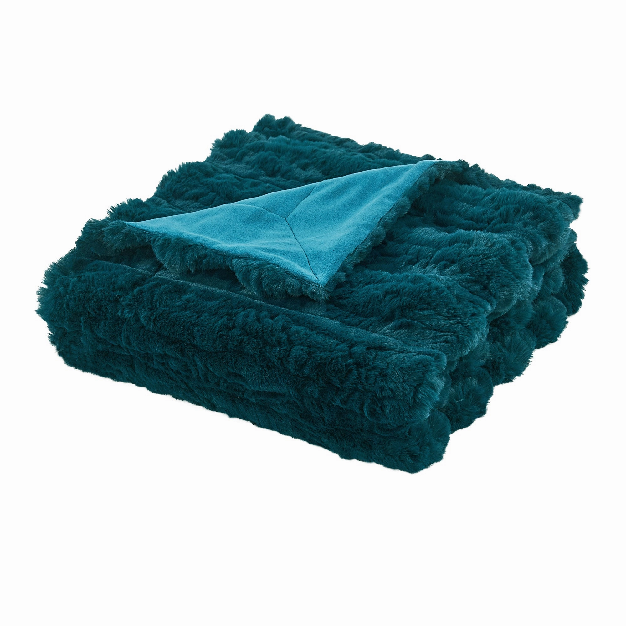 Line Drawing Faux Fur Throw Blanket