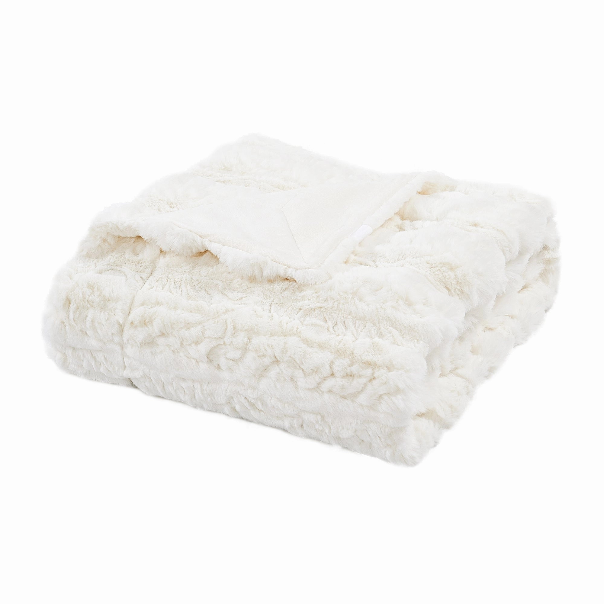 Line Drawing Faux Fur Throw Blanket