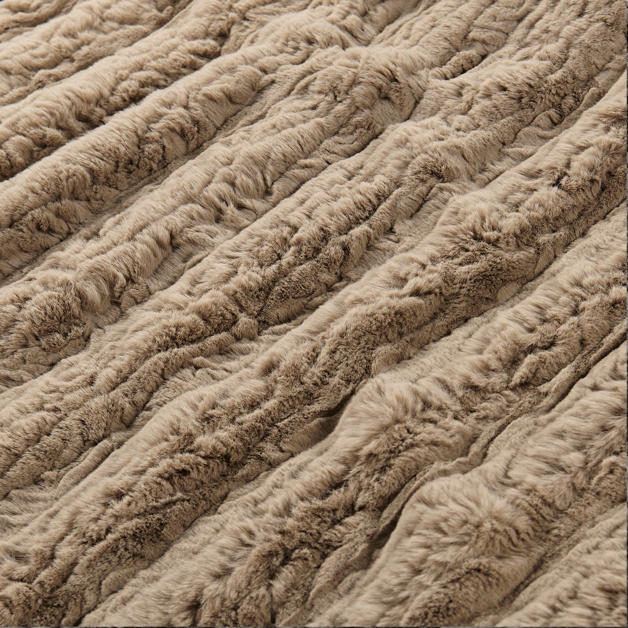 Line Drawing Faux Fur Throw Blanket