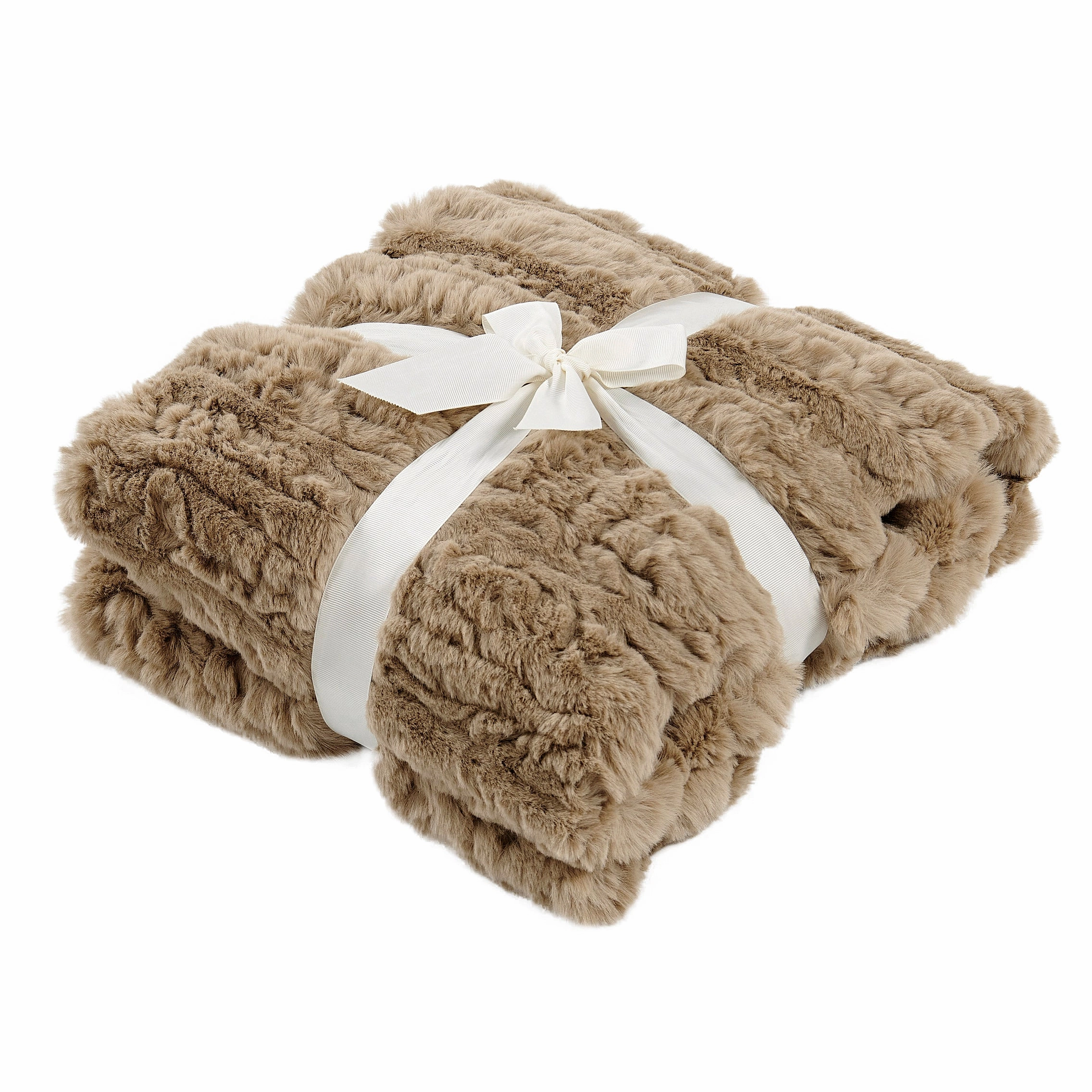 Line Drawing Faux Fur Throw Blanket