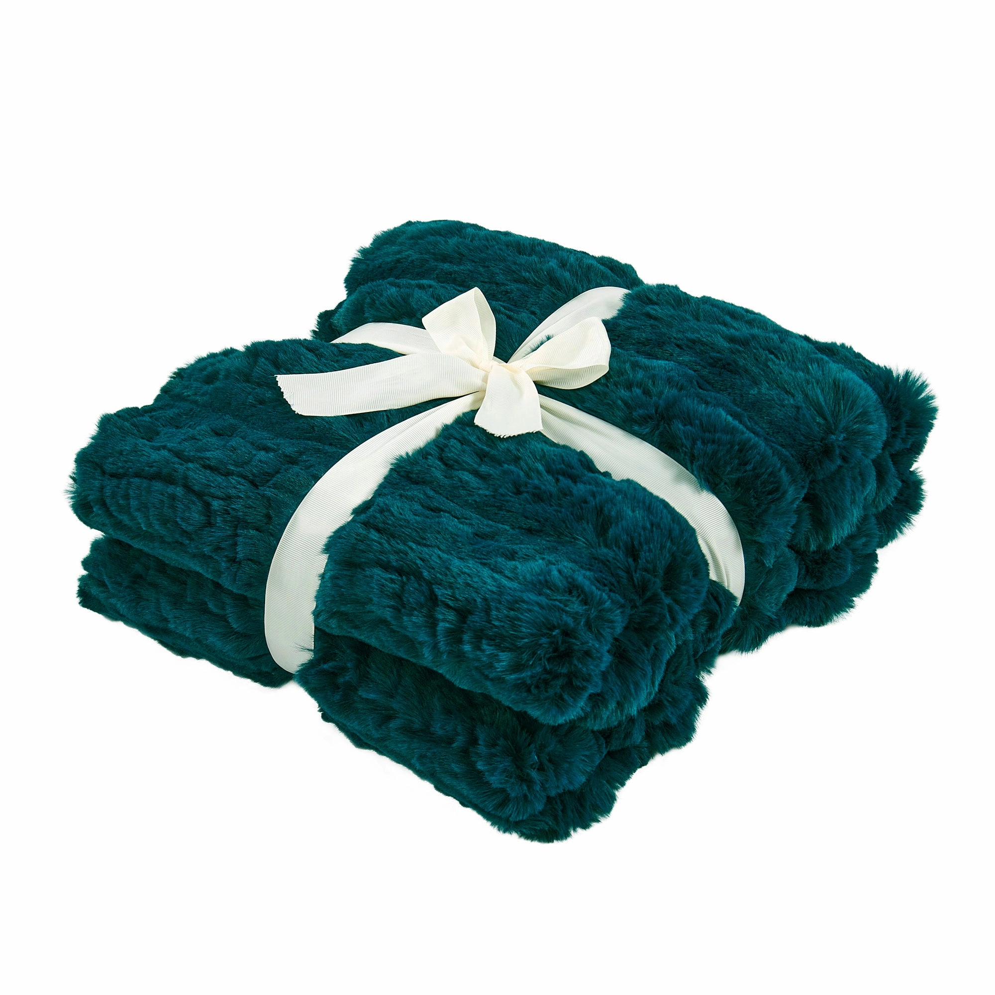 Line Drawing Faux Fur Throw Blanket