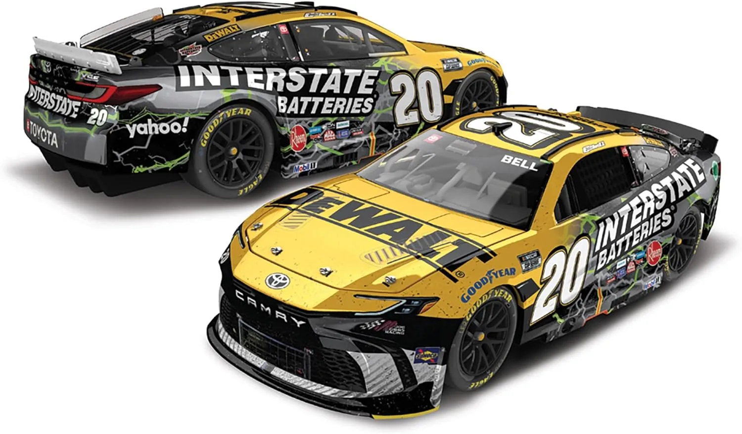 Lionel Racing Christopher Bell 2024 DeWalt-Interstate Batteries No. 20 Duel #2 Race Win ARC 1:24 Scale Diecast Car
