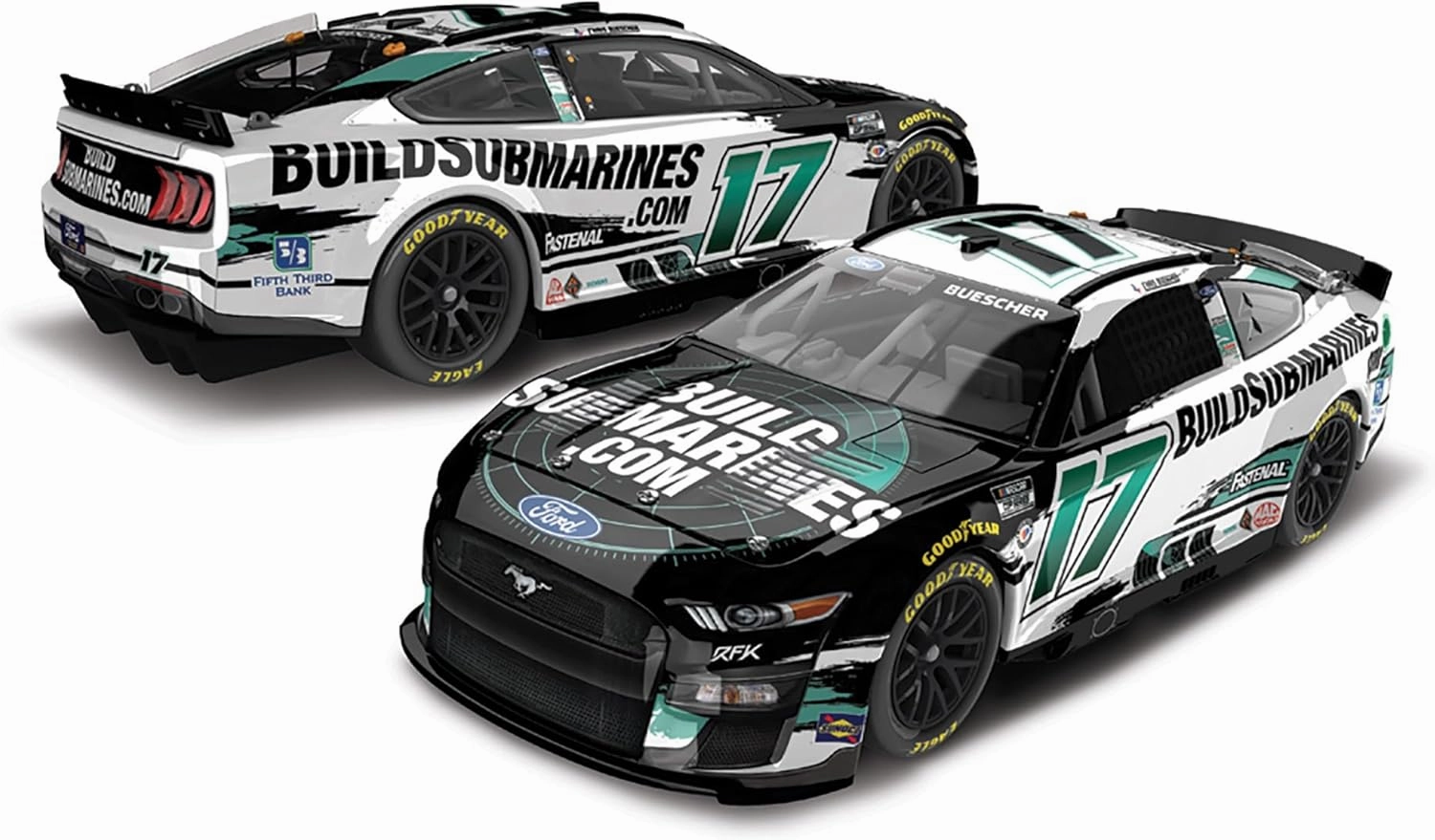 Lionel Racing Chris Buescher 2023 BuildSubmarines.com 1:24 Scale ARC Diecast Car