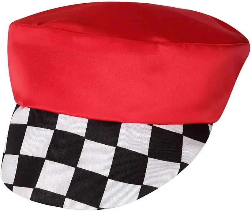 LMYOVE Kids Race Car Driver Costume Boys Girls Racing Halloween Play Role Dress Up Racer Jumpsuit and car cap Toddler 3-10Y