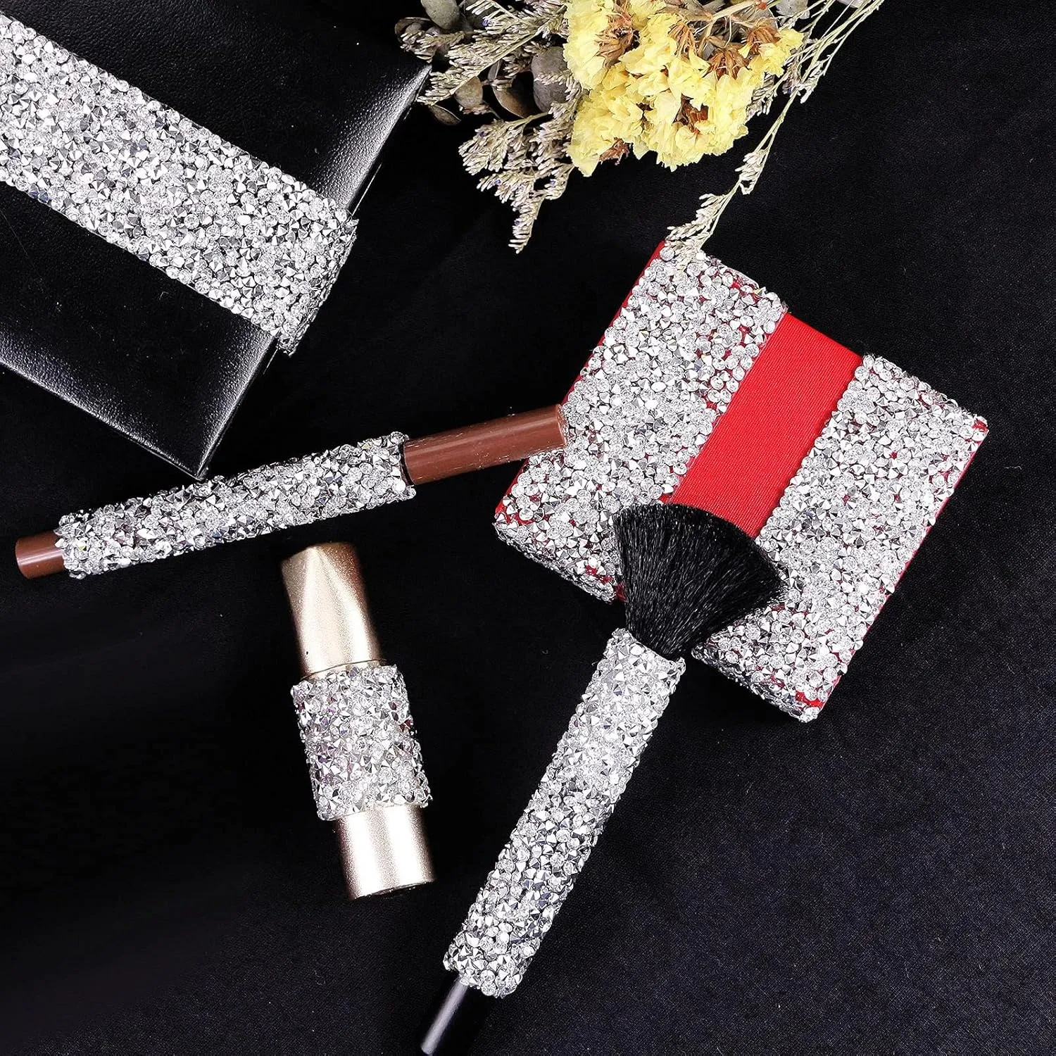 Locacrystal Bling Crystal Rhinestone Ribbon Self-Adhesive Iron on Resin Diamond Ribbon Wrap Roll DIY Bling Stickers for Wedding Clothing Cars Crafts Dress Decoration（Silver,1.18inch x 3yard）