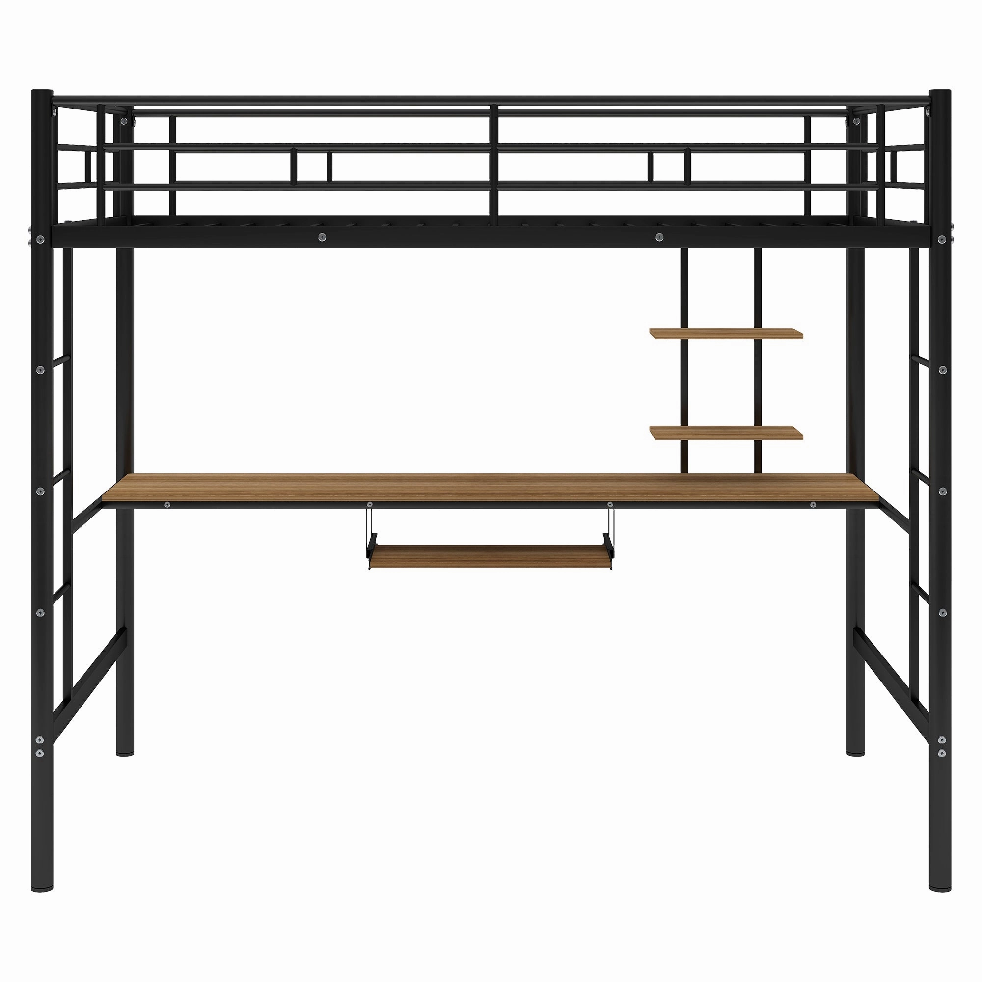 Loft Bed with Desk and Shelf , Space Saving Design,Twin(OLD SKU:MF193081AAB)