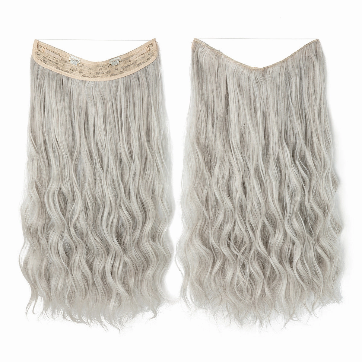 Long Wave Curly Fluffy Wigs One Piece Fishing Line 20inch Hair Extensions