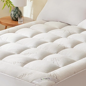 Love's cabin Queen Mattress Topper, Rayon Derived from Bamboo, 900 GSM Breathable Mattress Topper Pad, Thick Pillow Top Mattress Pad with Stretches up 8"-20" Deep Pocket(60"x80")