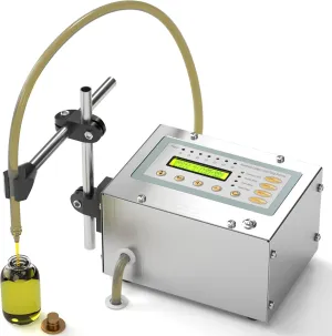 Low Viscosity Liquid Filling Machine, 1-118oz Bottle Filler, Water Juice Wine Essence Bottle Filling Machine, Bottling Diaphragm Pump, Digital Control, Non-drip Spout Bottle Counter