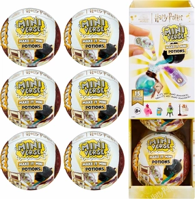Make It Mini Potions Harry Potter Party Pack (6 Pack) Mini Collectibles - MGA's Miniverse, Blind Packaging, DIY, Resin Play, Replica Potions, NOT EDIBLE, Collectors, 8 
