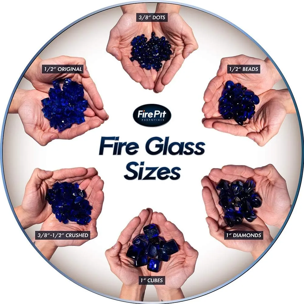 Marlboro Red - Crushed Fire Glass for Indoor and Outdoor Fire Pits or Fireplaces | 10 Pounds | 3/8 Inch - 1/2 Inch