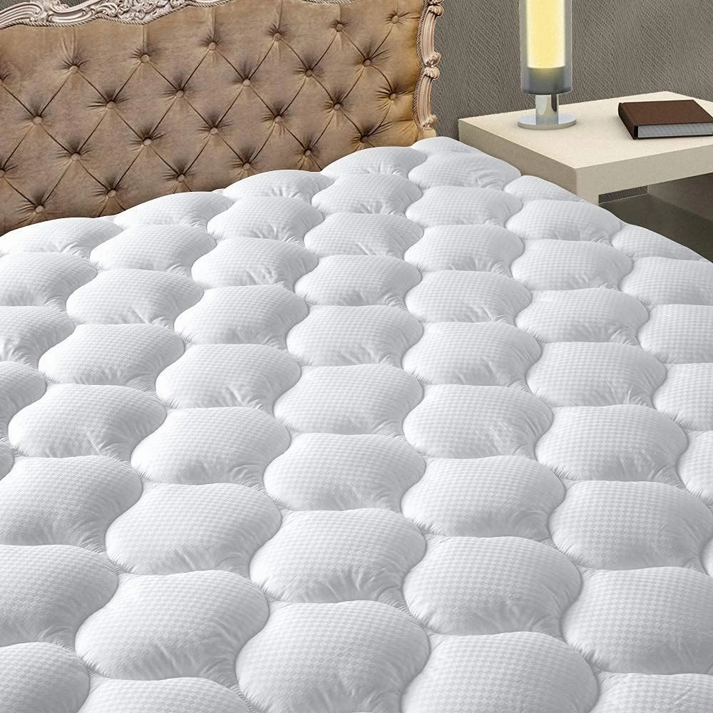 MATBEBY Cooling Full XL Mattress Pad - 21 Inch Deep Stretch - White
