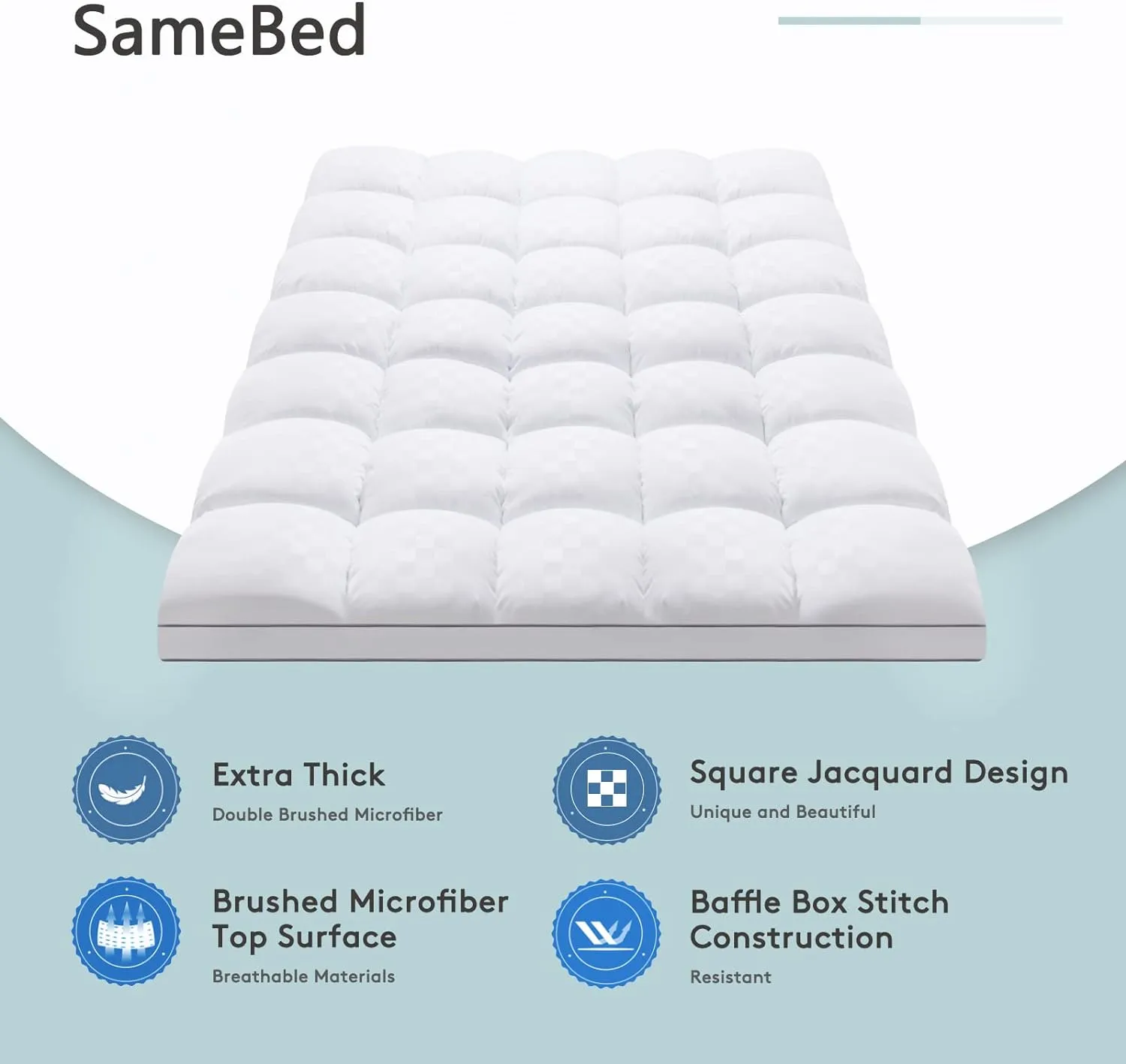 Mattress Topper Full,Extra Thick Mattress Pad Cover for Back Pain,Cooling Mattress Protector with 8-21 Inch Deep Pocket,Overfilled Down Alternative Filling